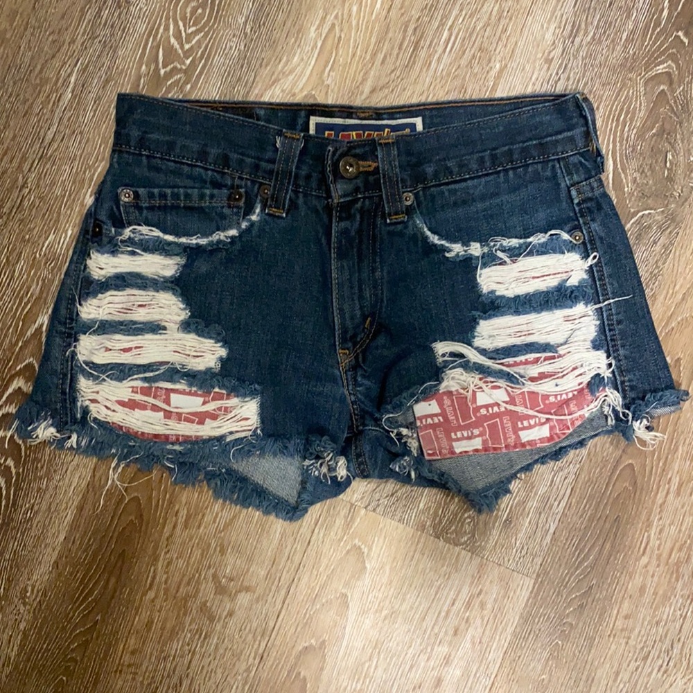 Levi’s Ripped Denim Shorts